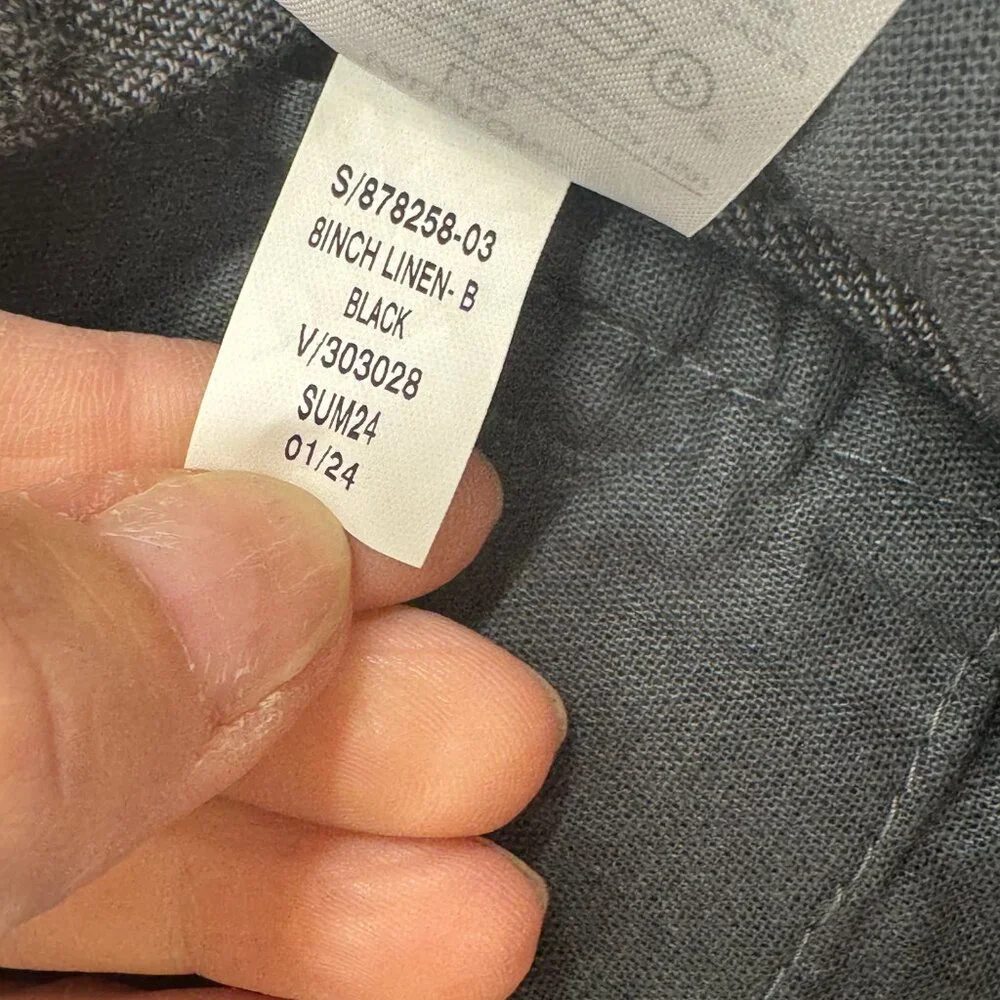 NWOT Banana Republic TALL Linen Deck Shorts in Black